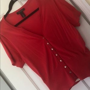 Large White House Black Market Cardigan